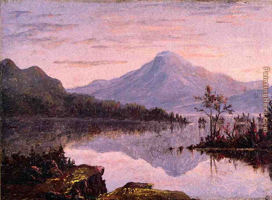 Toung Mountain, Lake George painting - Sanford Robinson Gifford Toung Mountain, Lake George art painting